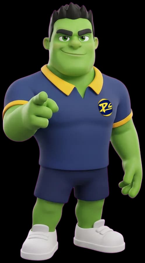 Hulkcito, la mascota del gimnasio